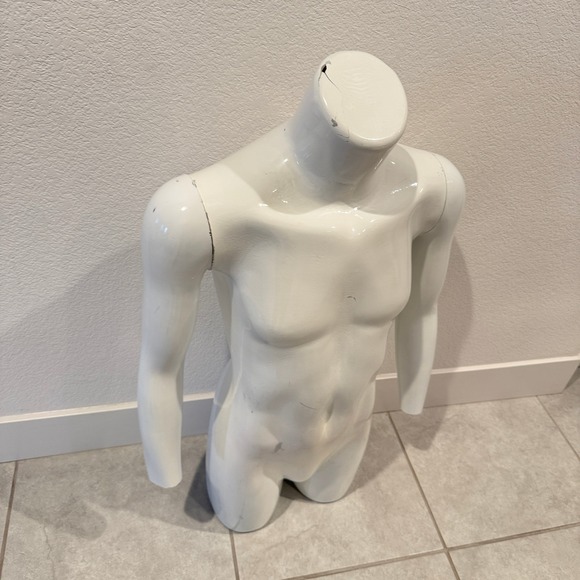 White Male Torso Mannequin Display Form Half Body for Clothing Store - Picture 4 of 5